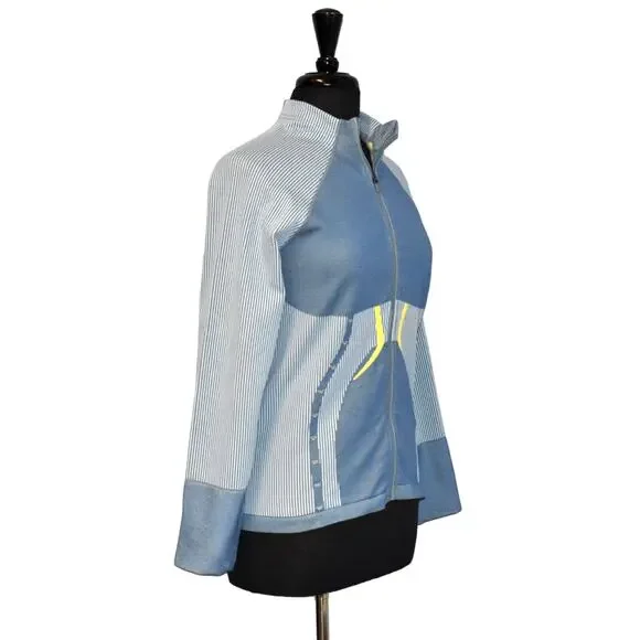 A6 NWT FABLETICS Blue Cassidy Seamless Moisture Wicking Jacket Size XL $89.95 - Picture 4 of 7
